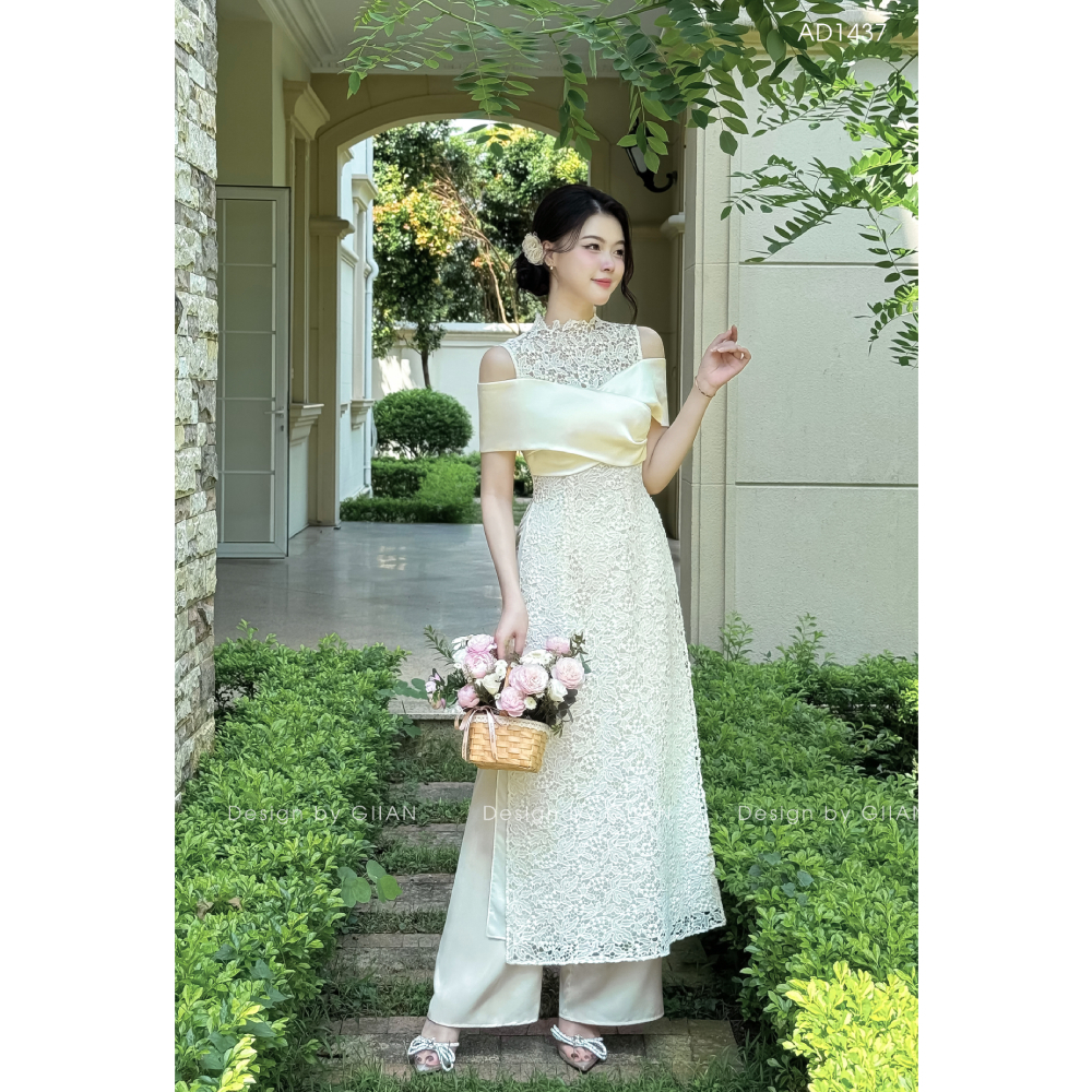 ลูกไม้นวัตกรรม กีียน ไปที่ ได ดีไซน์ปาดไหล่ คอปีน เกาะอกไหมพรม ทรงเข้ารูป 4 แผง หุ่นเชิด โฆษณา1437