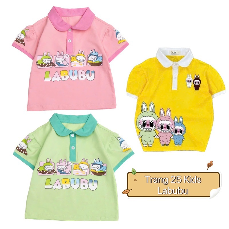 เสื้อคอเต่าเด็กผู้หญิงความยาวกลางพิมพ์ลาย Labubu แขนพัฟเกรซฟูล - -Page 25 Shop