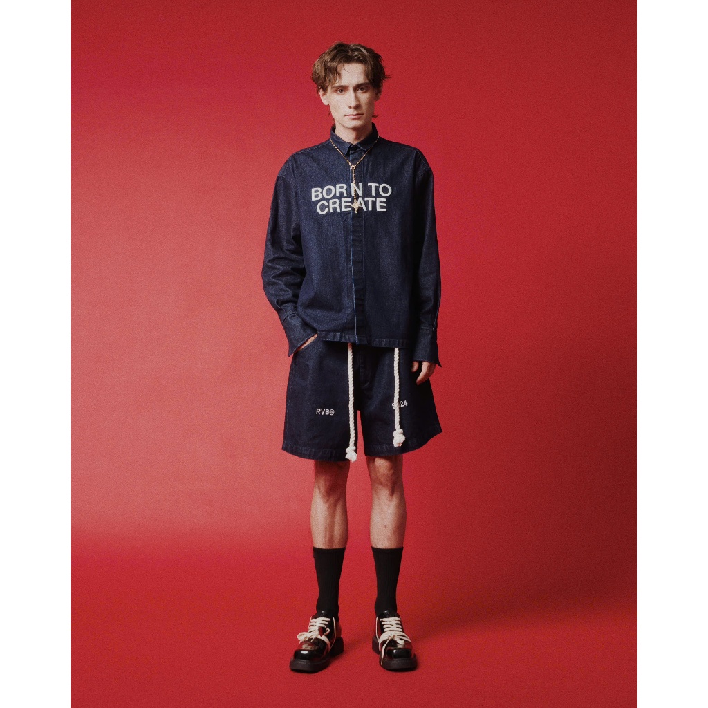 Pants Set & RVB Sense Fullset Denim / เสื้อเชิ้ตสีเบจ