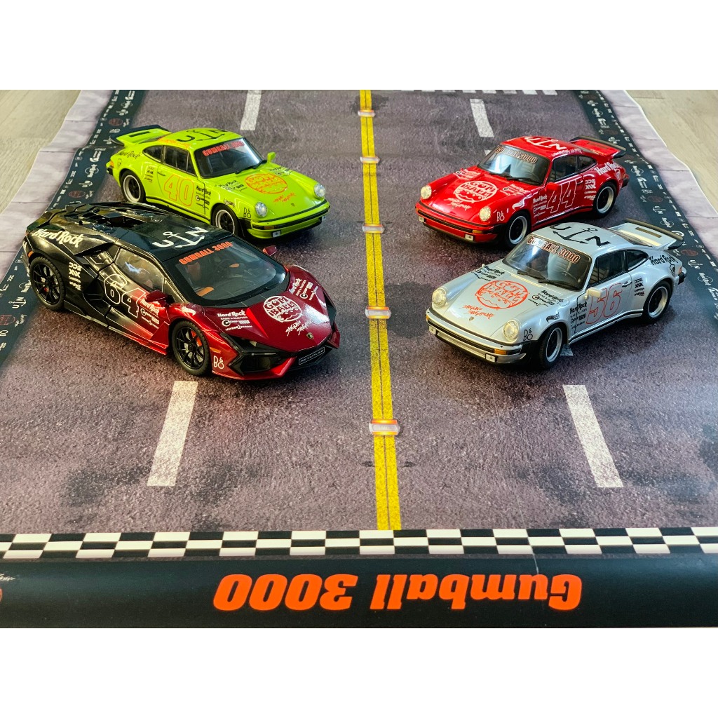 แผนที่/คิงที่จอดรถ Diorama ใน PP Gumball3000 เคลือบ, น้ําและสิ่งสกปรกทนสําหรับ 1:24 รุ่นรถ DR044