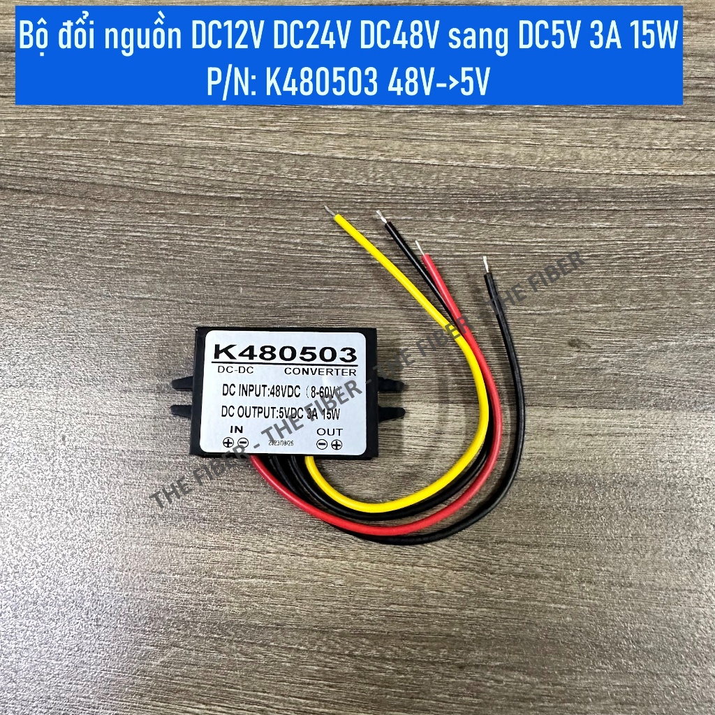 อะแดปเตอร์แปลงไฟ DC12V DC24V DC48V เป็น DC5V 3A 15W K480503 48V->5V