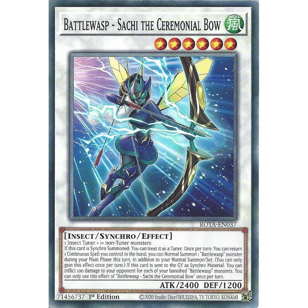 [KW2 Yugioh] [EN-UK-US-AE] [Waifu] Thẻ bài Battlewasp - Sachi the Ceremonial Bow - ROTA-EN037 AE037 