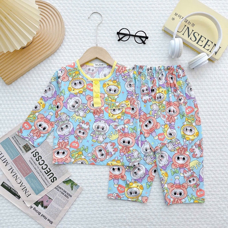 ชุดกระเป๋าเอกสารผ้าลินินแขนยาวสําหรับเด็กชายและเด็กหญิงทําจากผ้าลินินผิวสองชั้นเย็นดูดซับเหงื่อนุ่มลื่น(เด็กผู้ชาย ลิงค์)