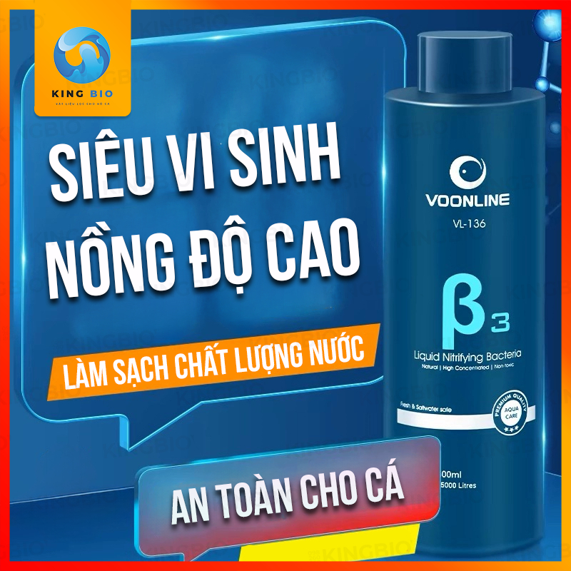 [ขวด 500 มล.] Voonline B3 Liquid Nitrifying Bacteria - ทําความสะอาดและรองรับการย่อยอาหารสําหรับปลา