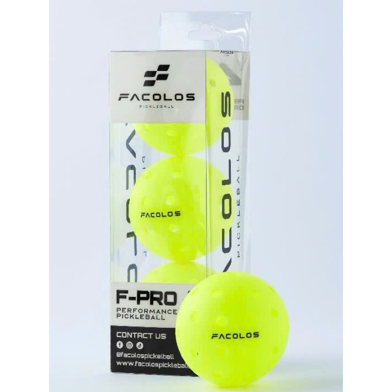 [HCM] (กล่อง 3- 6 ลูก ) Facolos F-Pro Performance Pickleball (USAPA) 40 รู