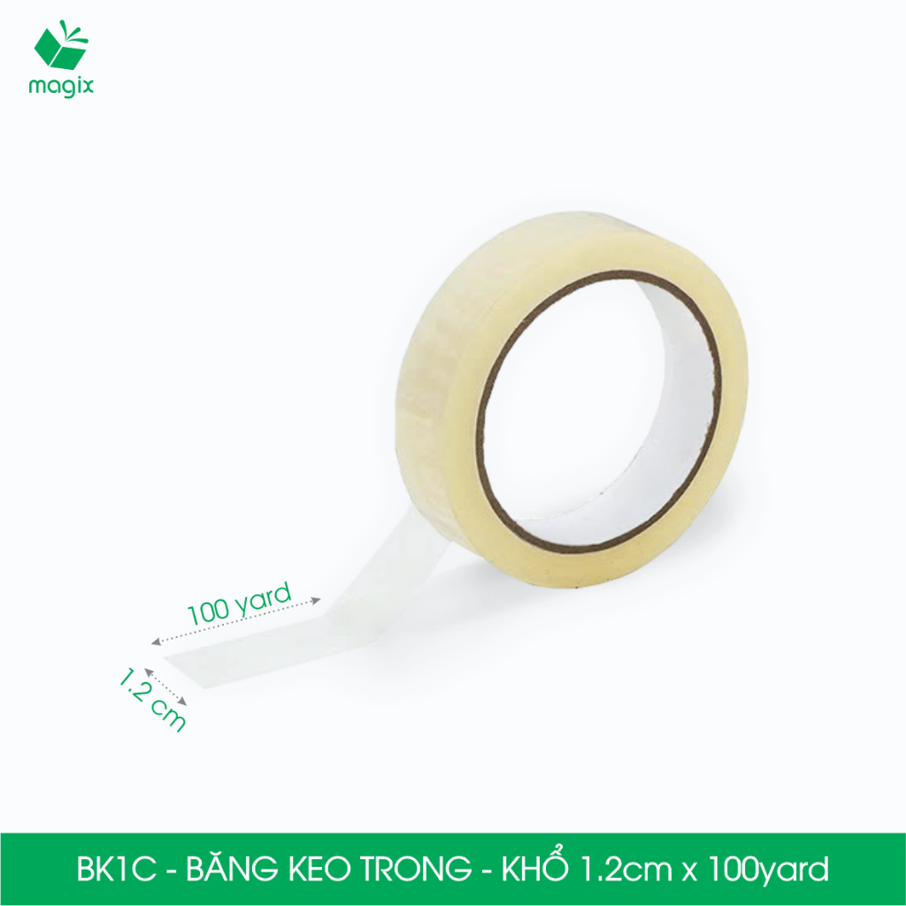 BK1C - Combo เทป 24 ม้วน ขนาด 1.2cm x 100yards - เทปสํานักงานและโรงเรียน