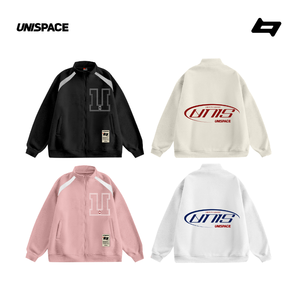 แบรนด์ท้องถิ่น By UniSpace เสื้อแจ็คเก็ตผ้าฟลีซอัด unisex สําหรับผู้ชายและผู้หญิง รูปแบบหลวม Winner