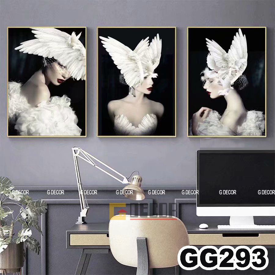 ชุดระบายสี 3 ชิ้น OF A GIRL TO DECORATE THE LIVING ROOM และ BEDROOM ตกแต่งห้อง สติ๊กเกอร์ พร้อมกาวแถ