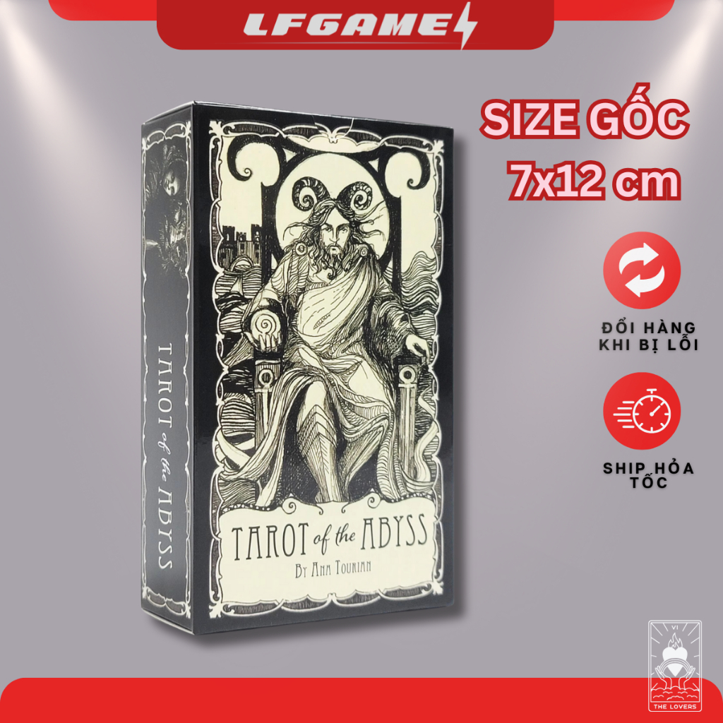 [ORIGINAL SIZE + ฟรีหิน] Tarot TAROT OF THE ABYSS Fullsize 7x12 78 การ์ดทํานายดวงออราเคิล