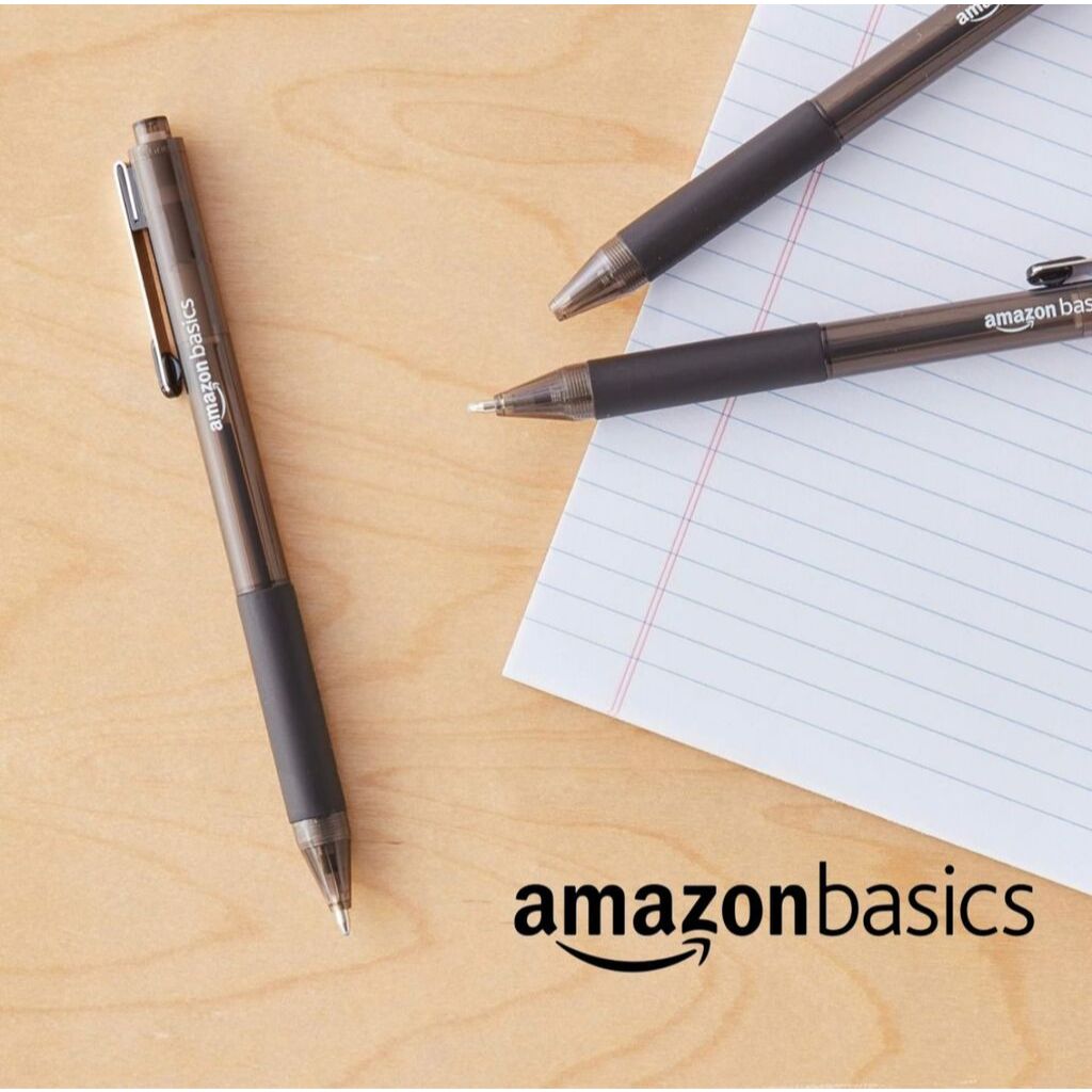 ปากกาลูกลื่น Amazon Basics กล่อง 12 ด้าม (USA) B09PNYMC23 - สีดํา