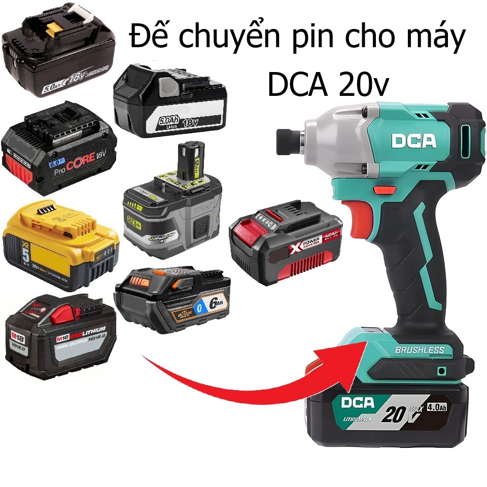 ( MTools ) อะแดปเตอร์แบตเตอรี่สําหรับเครื่อง DCA DongCheng 20v (ไม่รวมเครื่องและแบตเตอรี่)