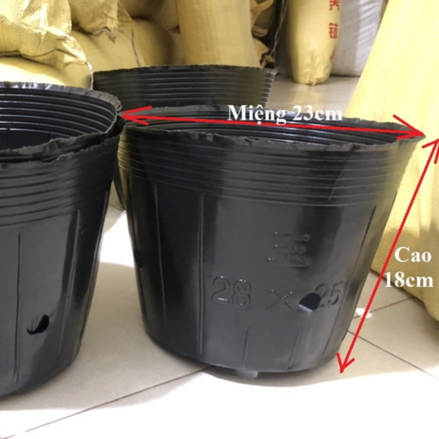 ถุงเพาะชําพลาสติก 1 กก. ขนาดเส้นผ่าศูนย์กลางปาก 23 ซม. สูง 18 ซม. 48,000 VND/1 กก. 1 กก. ประมาณ 40c,