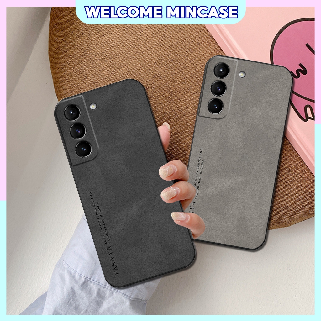 เคส Samsung S21 5G, S21 FE 5G, S21 Plus (S21+), เคส S21 Ultra 5G พิมพ์ด้วยหนัง 3D ขอบสี่เหลี่ยมพื้นฐ