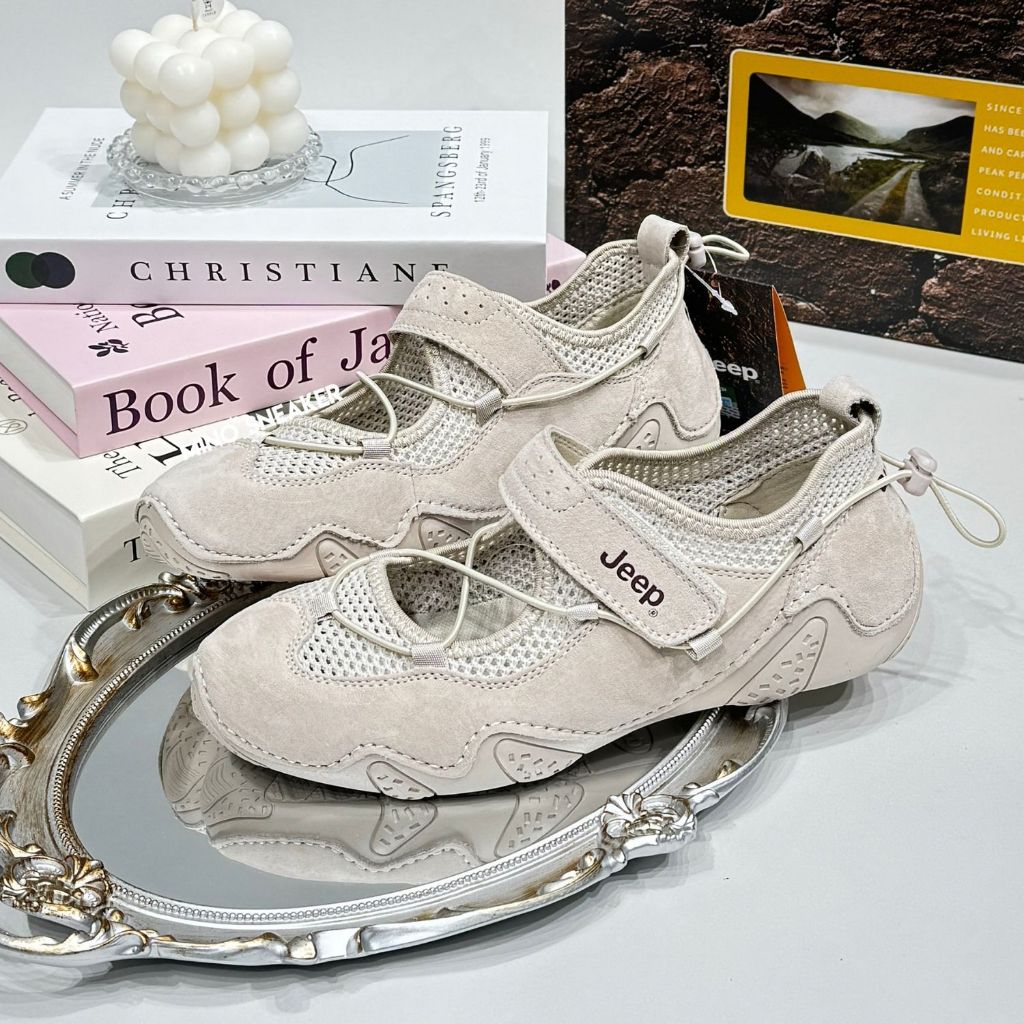 [100% AUTH AVAILABLE] รองเท้า Jeep Mary Janes Outdoor Beige (PX241WAS932)