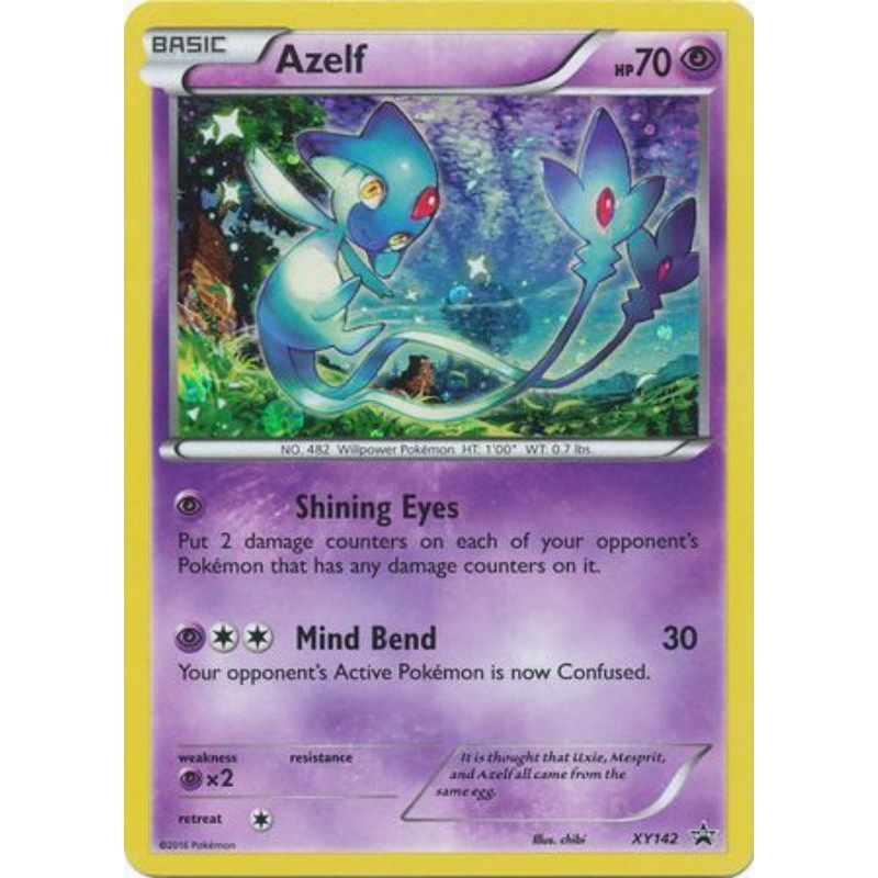 การ์ดโปเกมอน TCG ของแท้ Azelf - XY142 - Holo Rare Promo - โปรโมชั่น Pokemon XY NM