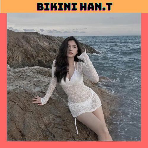 Ms 055 BiKiNi เสื้อชายหาดตาข่ายลูกไม้หรูหรา HAN.T Shop HT019