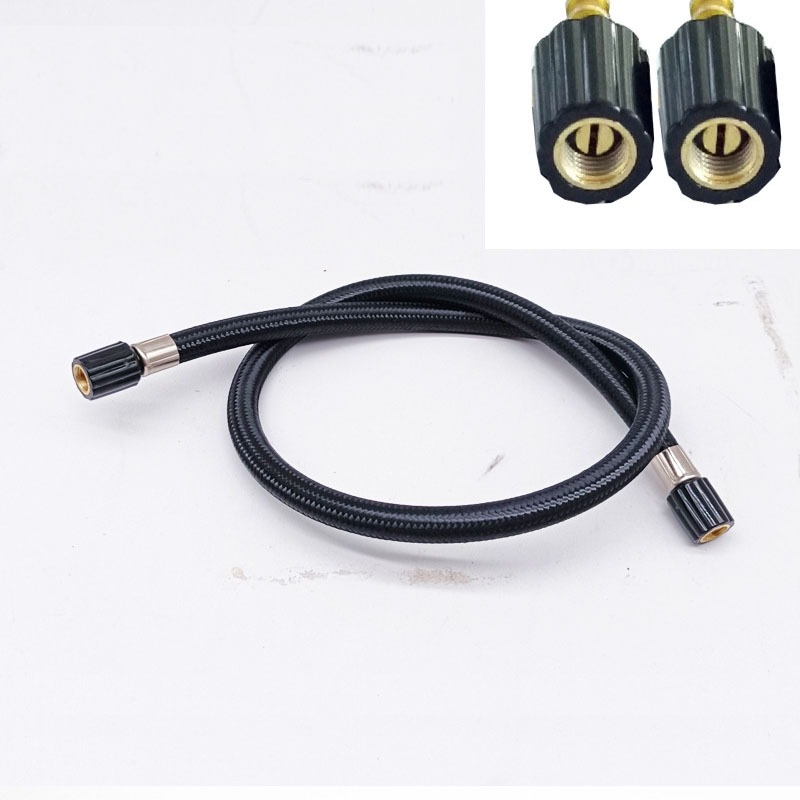 สายยางเติมลมเกลียวใน 2 ตัว 80ซม สายปั้มรถยนต์ รถมอเตอร์ไซด์ พร้อมปลายเกลียว 2 ตัว สายลม พร้อม อะแดปเตอร์เกลียว - รูปที่ 2