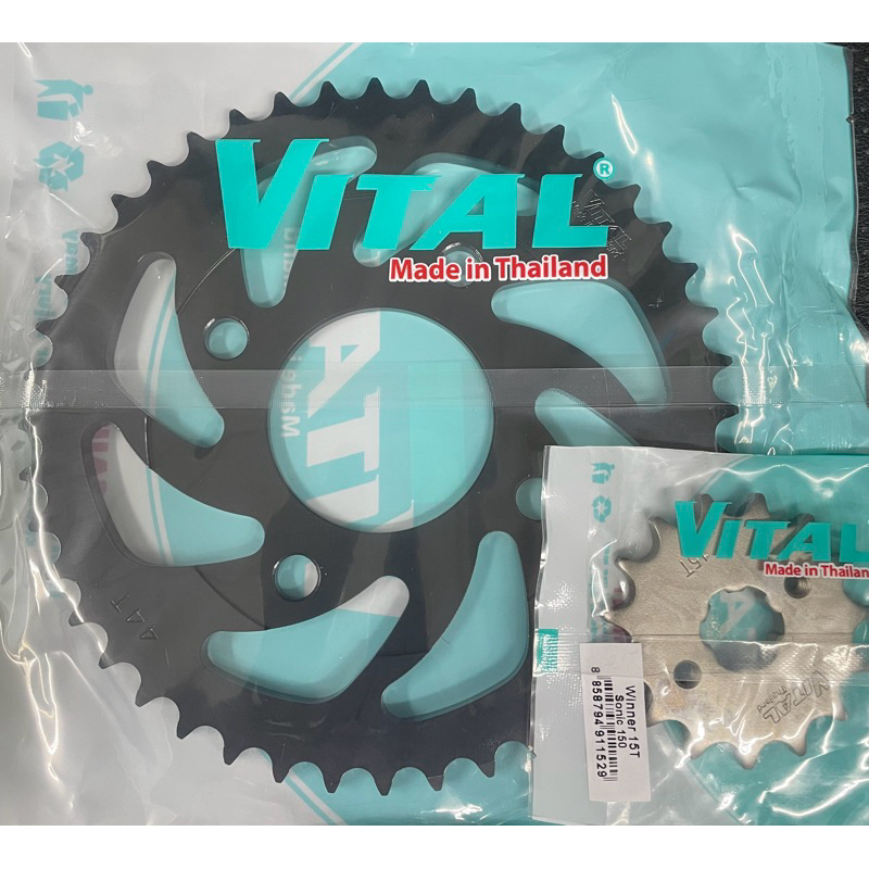 COMBO VITAL WAVE 15 และแผ่นดิสก์สีดํา 42 &44 สําหรับ WINNER 150 V1/ WINNER X