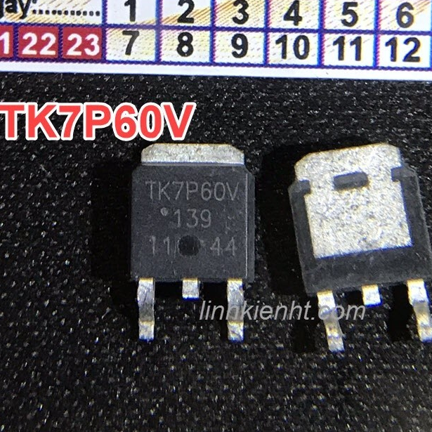 ใหม่ N-Channel Mosfet ส่วนประกอบ TK7P60V TK7P60 600V 7A TO-252
