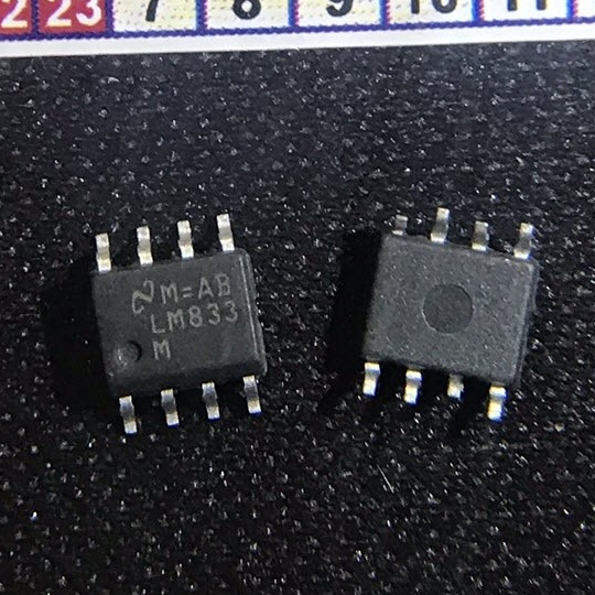 Combo 5 เครื่องขยายสัญญาณปฏิบัติการวาง LM833DT LM833 833 SOP-8 ใหม่