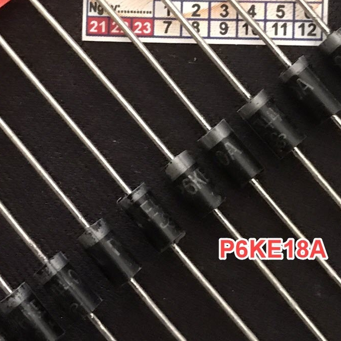 Combo 20 TVS P6KE18A 18V 600W DO-15 ไดโอด