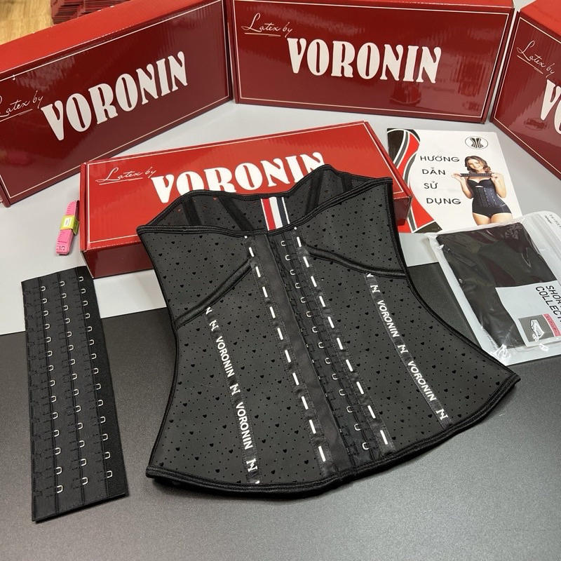 (ฟรีไลเนอร์+บาร์ต่อ) VORONIN สุด ๆ ความตึงเครียด ขี้ผึ้ง คอร์เซ็ทยางปิดไขมันหลัง {น้ํายางพาราแท้นําเ