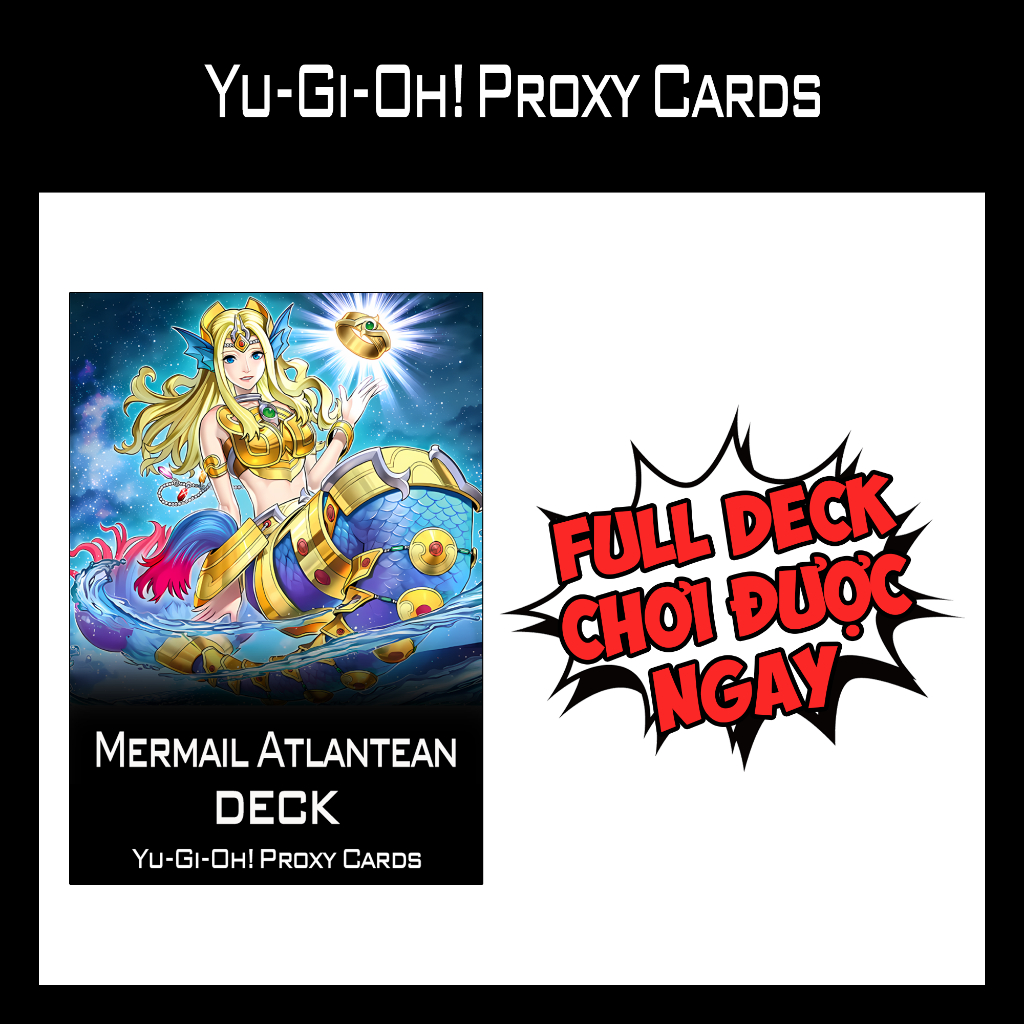 การ์ด YUGIOH - Mermail Atlantan Deck - พิมพ์ 1 ด้าน (60 ใบ)