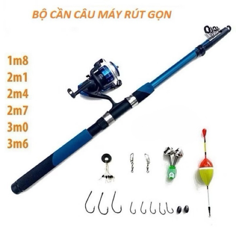 Shimano Reel Fishing Rod Combo พร้อมรอกตกปลา YF200 และชุดอุปกรณ์เสริมแบบเต็ม