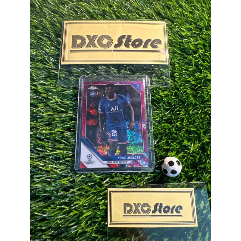 [ ของแท้ ] - NUMBER /175 - TOPPS CHROME 2023 - NUNO MENDES ( 22) (PSG)