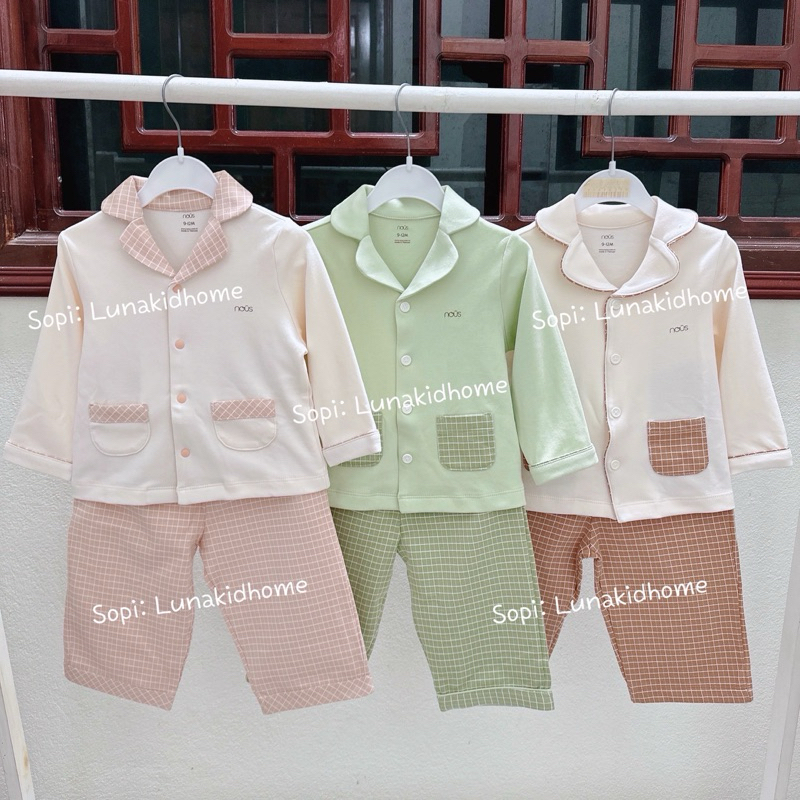 Nous Pajama Set สําหรับเด็กชายและเด็กหญิง (9-12M ถึง 2-3Y)
