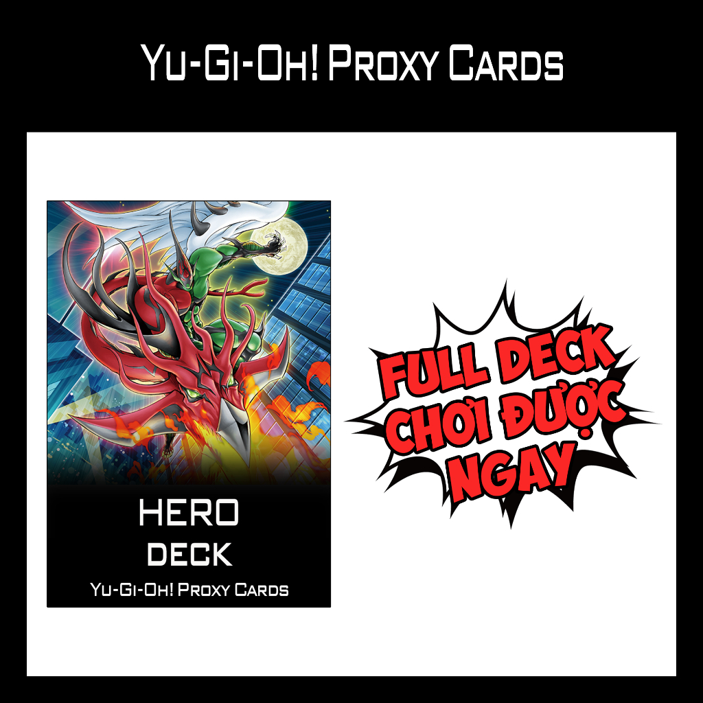 การ์ด YUGIOH - เด็ค HERO - 1 ด้านข้างพิมพ์ (60 ใบ)