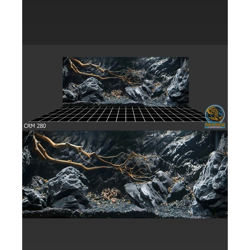 FISH POOL 3D BACK PAINTING (CODE CRM280) MANY SIZES - รวมเครื่องมือพ่นสีฟรี