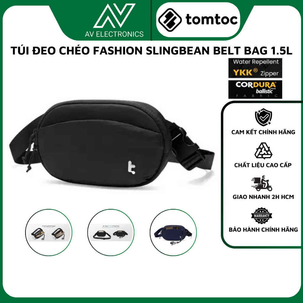 Tomtoc Fashion Slingbean Belt Bag 1.5L – T32S1 - สินค้าของแท้