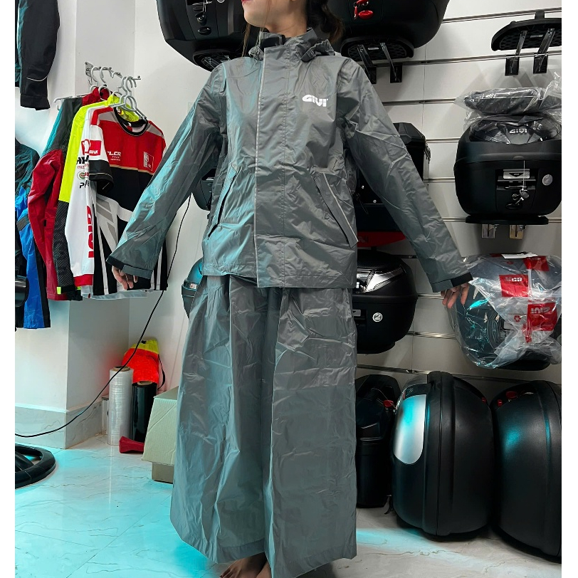 GIVI EAS10 RAINCOAT SET FOR WOMEN - ของแท้ ชุดเสื้อโค้ทและกระโปรงกันน้ํา 1 ปี
