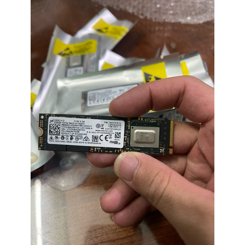 ฮาร์ดไดรฟ์ nvme 256gb micron ssd ใหม่ 100% ใช้ 0 ชั่วโมง