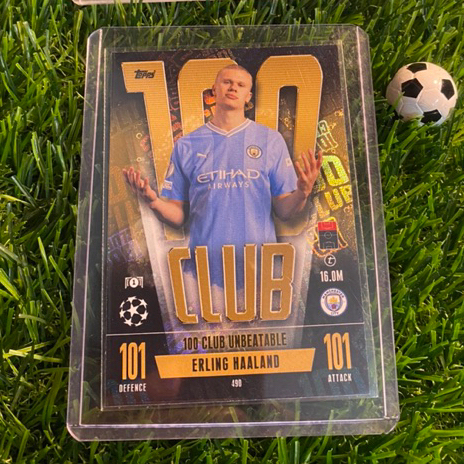 ODD CARD - 100 CLUB UNBTABLE - TOPPS MATCH ATTAX 2024 - ERLING HAALAND (MANCHESTER CITY)