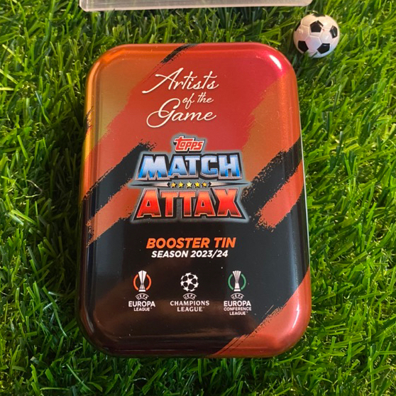 EMPTY NEWS - BOOSTER TIN - ORANGE - TOPPS MATCH ATTAX 2023/24 (ไม่มีสารการ์ด)