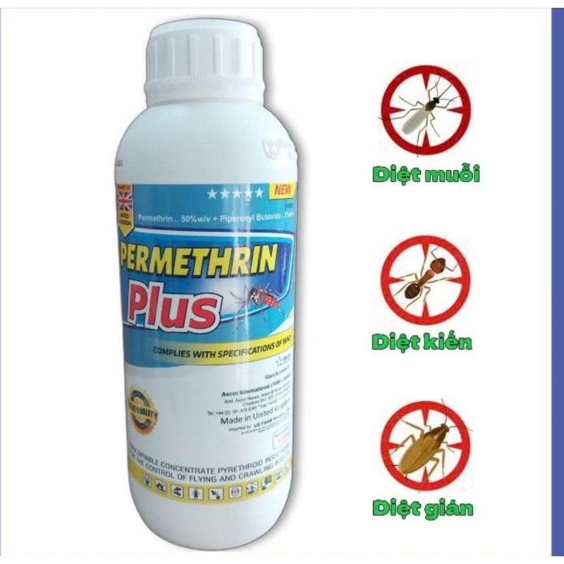 Permethrin PLUS - 1000ml / ยาฆ่าแมลงนําเข้าจากอังกฤษ ขวด 1 ลิตร