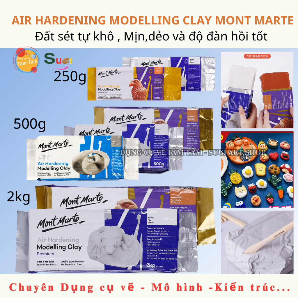 Mont Marte Air Hardening Clay ดินการสร้างแบบจําลองอากาศบริสุทธิ์ระดับพรีเมียม Mont Marte