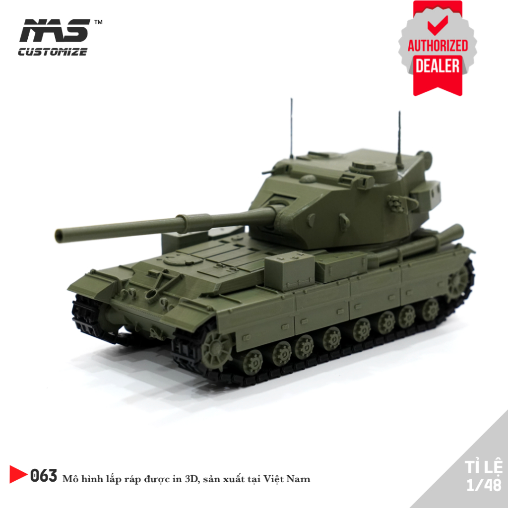 [NAS] ชุดประกอบถังอังกฤษรุ่น FV215b (183)1/48 โมเดลประกอบทหาร FV215(183)