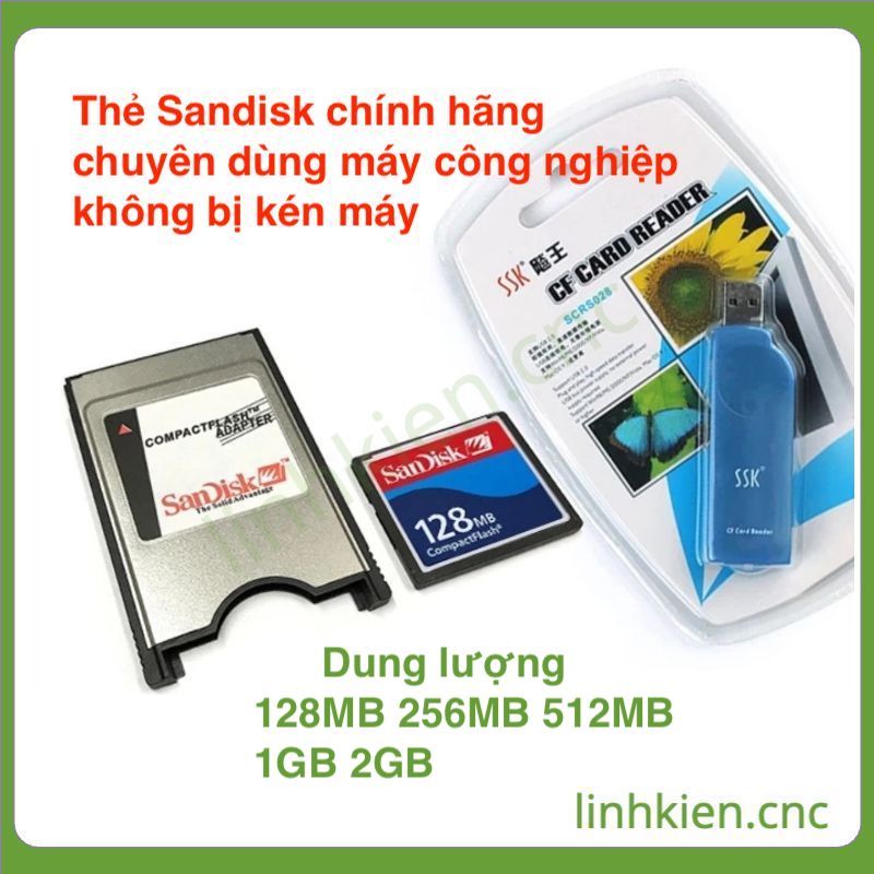 Sandisk CF Card การ์ดหน่วยความจําเฉพาะสําหรับ CNC, PLC, เชิงกล, ความจุ 64mb 128mb 256mb 512mb 1gb 2g