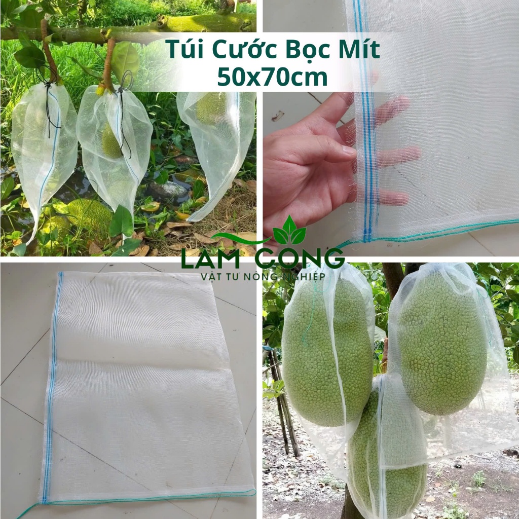 ถุงห่อขนุนไทยขนาด50x70ซม.ห่อขนุนพร้อมตาข่ายให้มั่นใจการระบายอากาศ