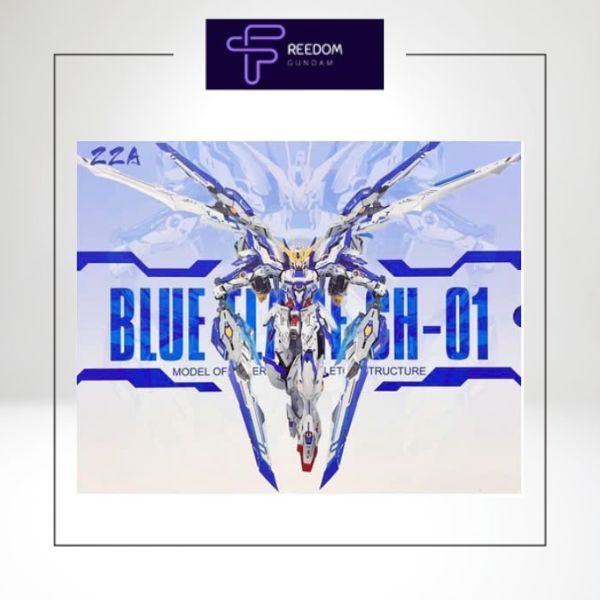 MG 1/100 Assembly Model ZZA Blue Flame CH-01 ZA08 (มาพร้อมด้ามดาบโลหะ + ฐาน + รูปลอกน้ํา)