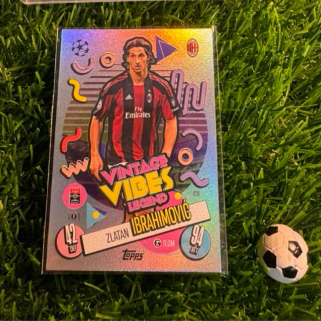 [ ของแท้ ] - LEGEND - VINTAGE VIBES - TOPPS MATCH ATTAX 2025 - ZLATAN IBRAHIMOVIC (AC MILAN)