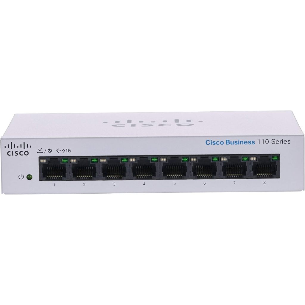 สวิตช์ Cisco CBS110-8T-D - สวิตช์ Cisco 8 พอร์ต (ใหม่ 99% - ของเหลว)