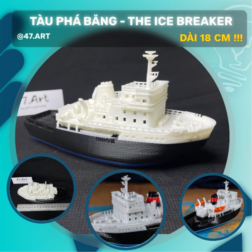 ของเล่นโมเดล Icebreaker [GENUINE 47.ART - 3D PRINTED] หลากสี ตกแต่ง ROOM DECOR