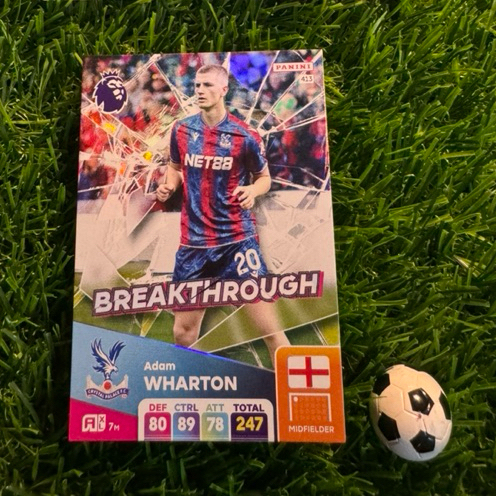 [ ของแท้ ] - BREAKTHROUGH - PANINI ADRENALYN XL PREMIER LEAGUE 2025 - ADAM WHARTON (CRYTAL PALACE)
