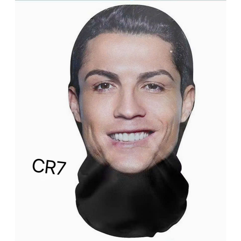 Ronaldo, Messi, Mbappe Mask, Headgear Elastic Seamless Mesh คอสเพลย์ Mask, Choice Model