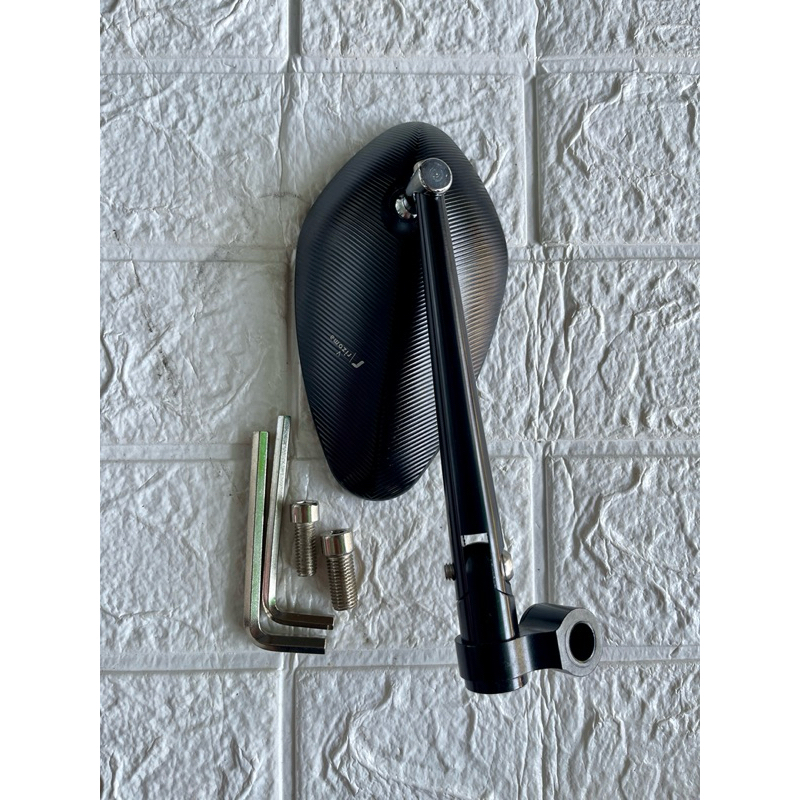 กระจก Rizoma Clamshell สีดําคุณภาพสูงพร้อมหกเหลี่ยม