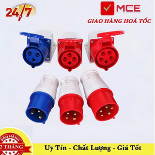 Ổ Cắm Công Nghiệp cố định Gắn Tủ 3 Pha 16A 32A 4 chấu 16A 32A 5 Chấu